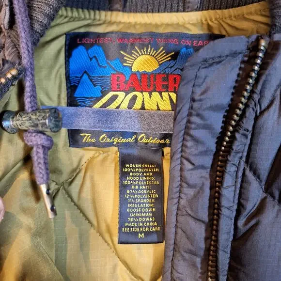Eddie Bauer vintage Bauer down insulated jacket goose down size small brown - Picture 3 of 5